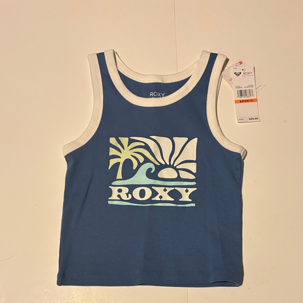 Roxy Kids Tank Top with Blue and White Accents